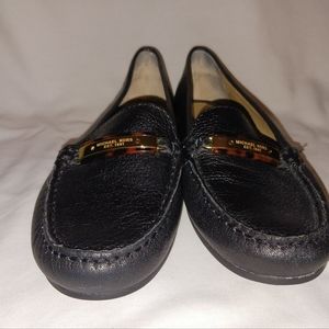 Michael Kors, MK, Women's Shoes, Black/Gold Leopard Plated Logo